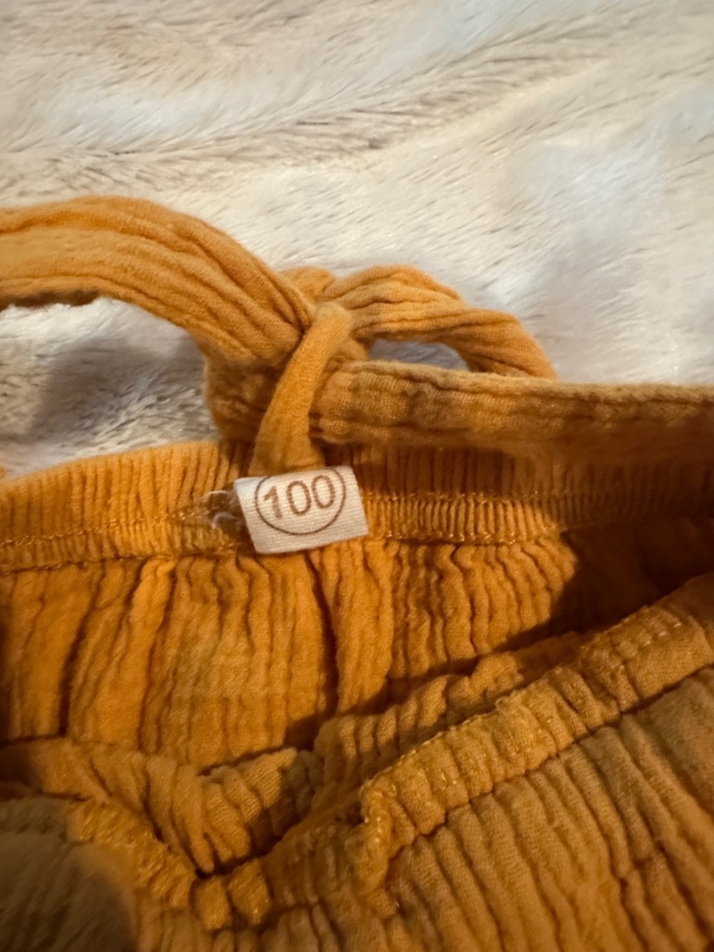 Mustard Ruffle Baby Romper - Picture 3 of 8